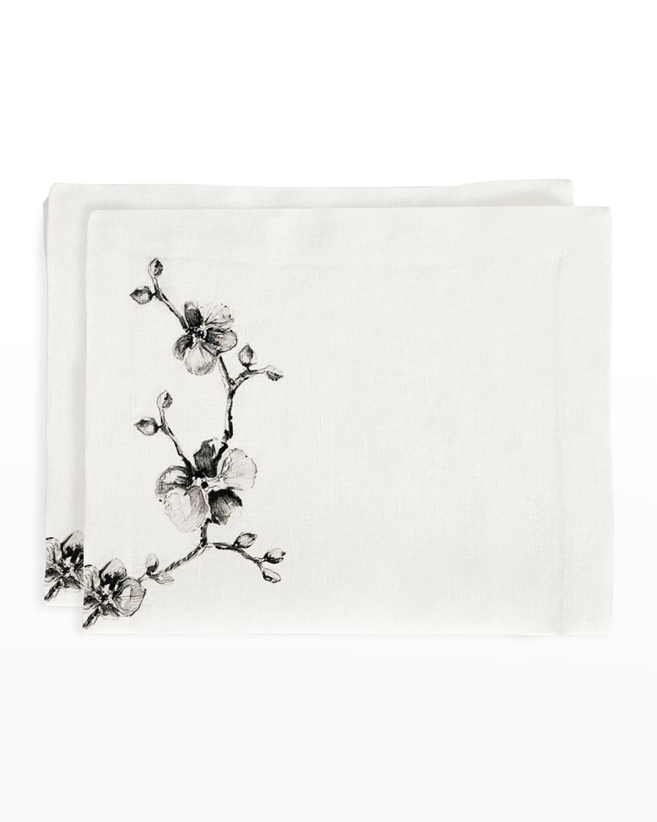 Black Orchid Fingertip Towel Set